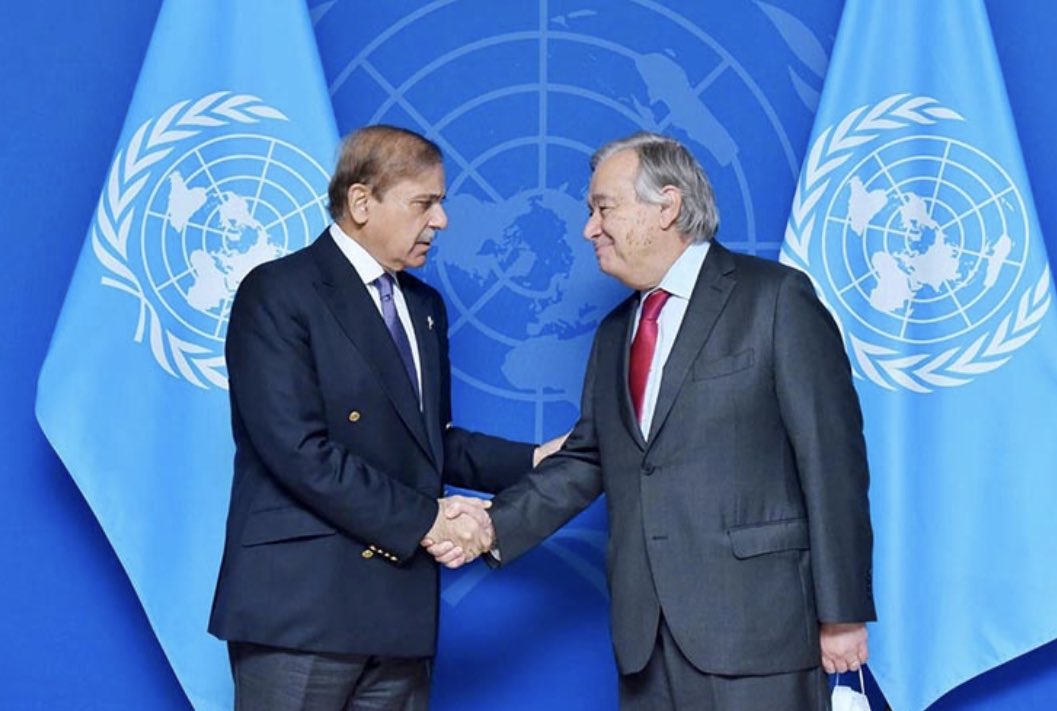 Pakistan's Prime Minister Meets UNSG for Flood Victims' Rehabilitation