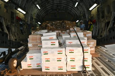 India provides humanitarian aid to Gaza