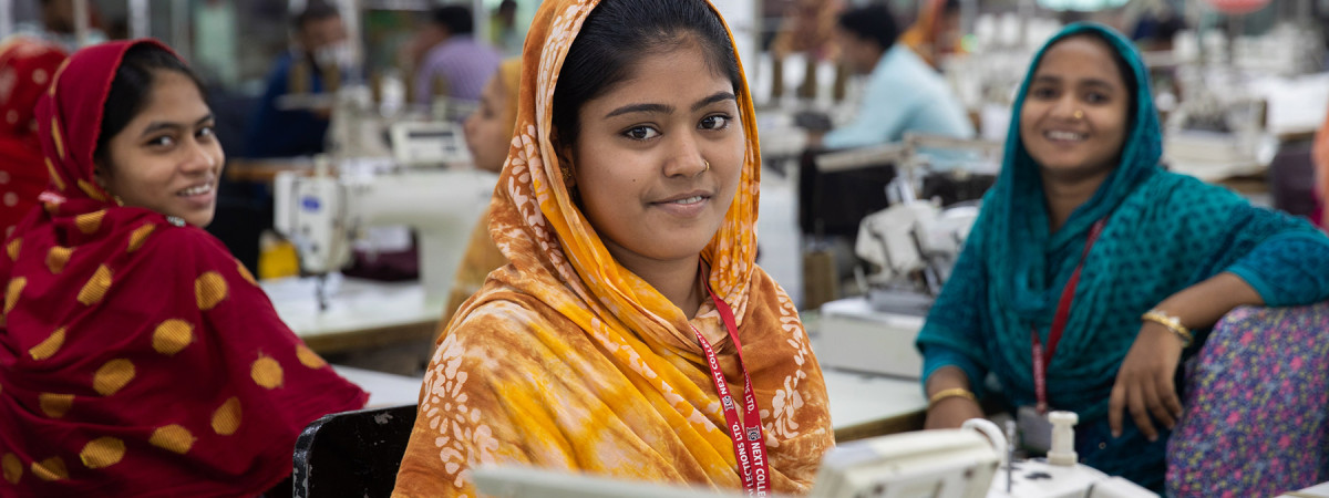 A lovely and confident smiling girl