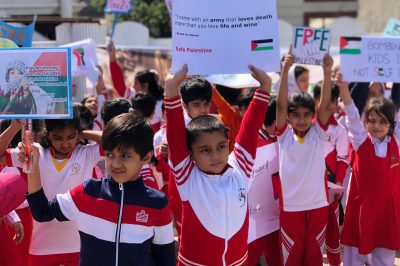 Islamabad students rally for Gaza to show solidarity with Palestinian Children