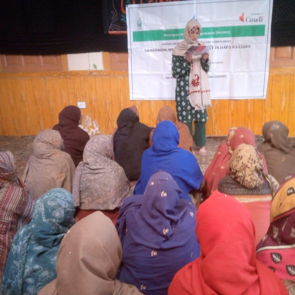 Facilitator is conducting session about Menstrual Hygiene